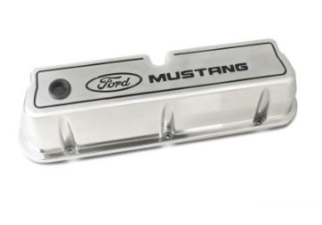 Picture of Ford Racing Ford 289-302-351W Die-Cast Valve Covers - Polished w-Black Logo