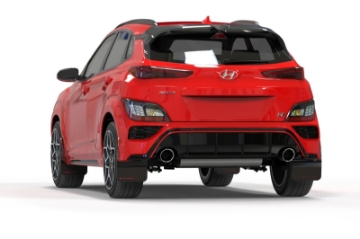 Picture of Rally Armor 22-23 Hyundai Kona N Black UR Mud Flap w-Red Logo