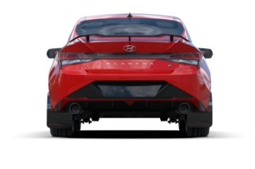 Picture of Rally Armor 22-23 Hyundai Elantra N & N Line Black UR Mud Flap w-Red Logo