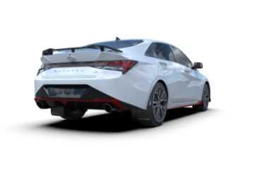 Picture of Rally Armor 22-23 Hyundai Elantra N & N Line Black UR Mud Flap w-White Logo