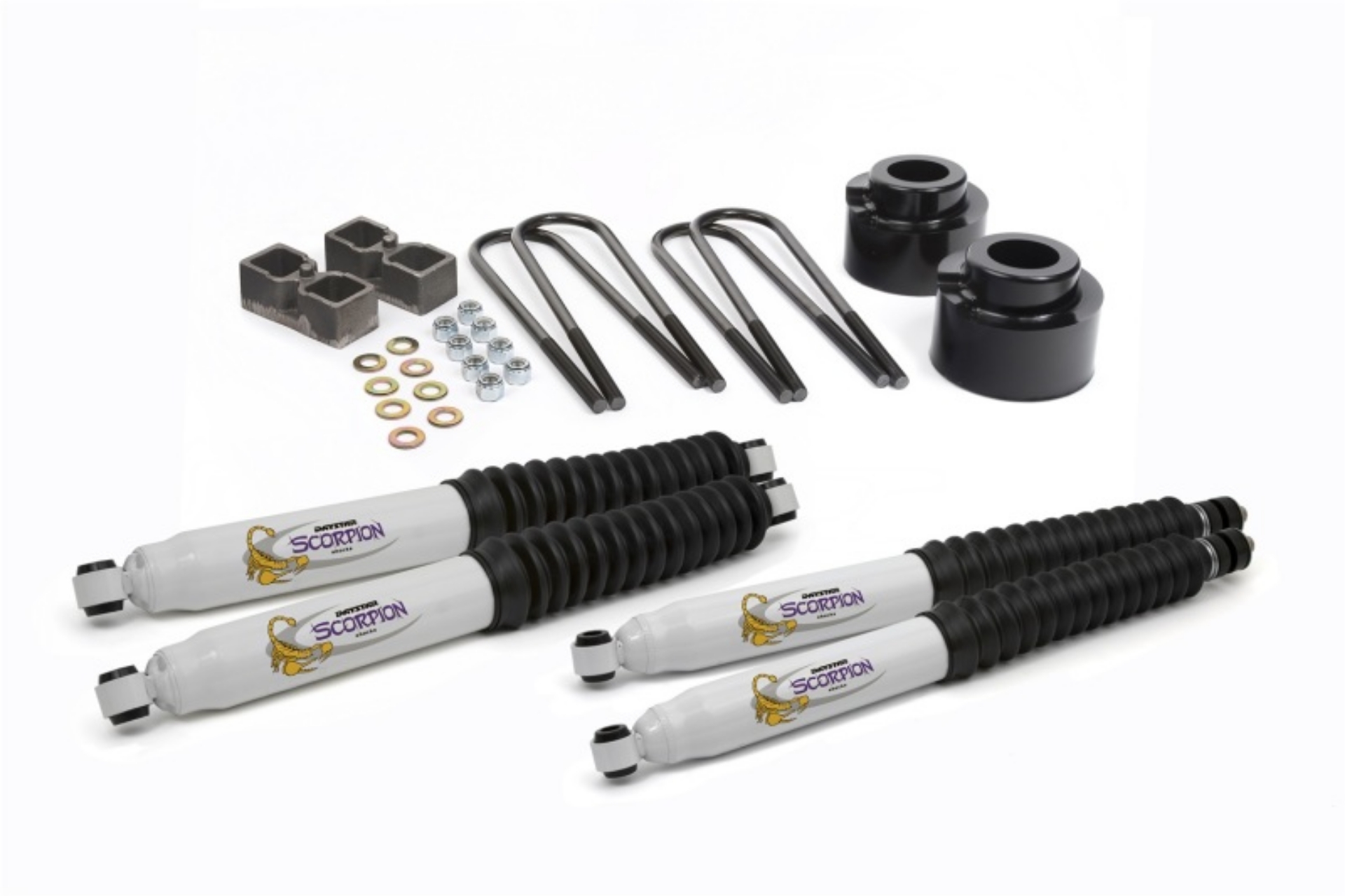 Picture of Daystar 2005-2018 Ford F-250 4WD with Dana 70 Axle - 2-5in Lift Kit & Scorpion Shocks