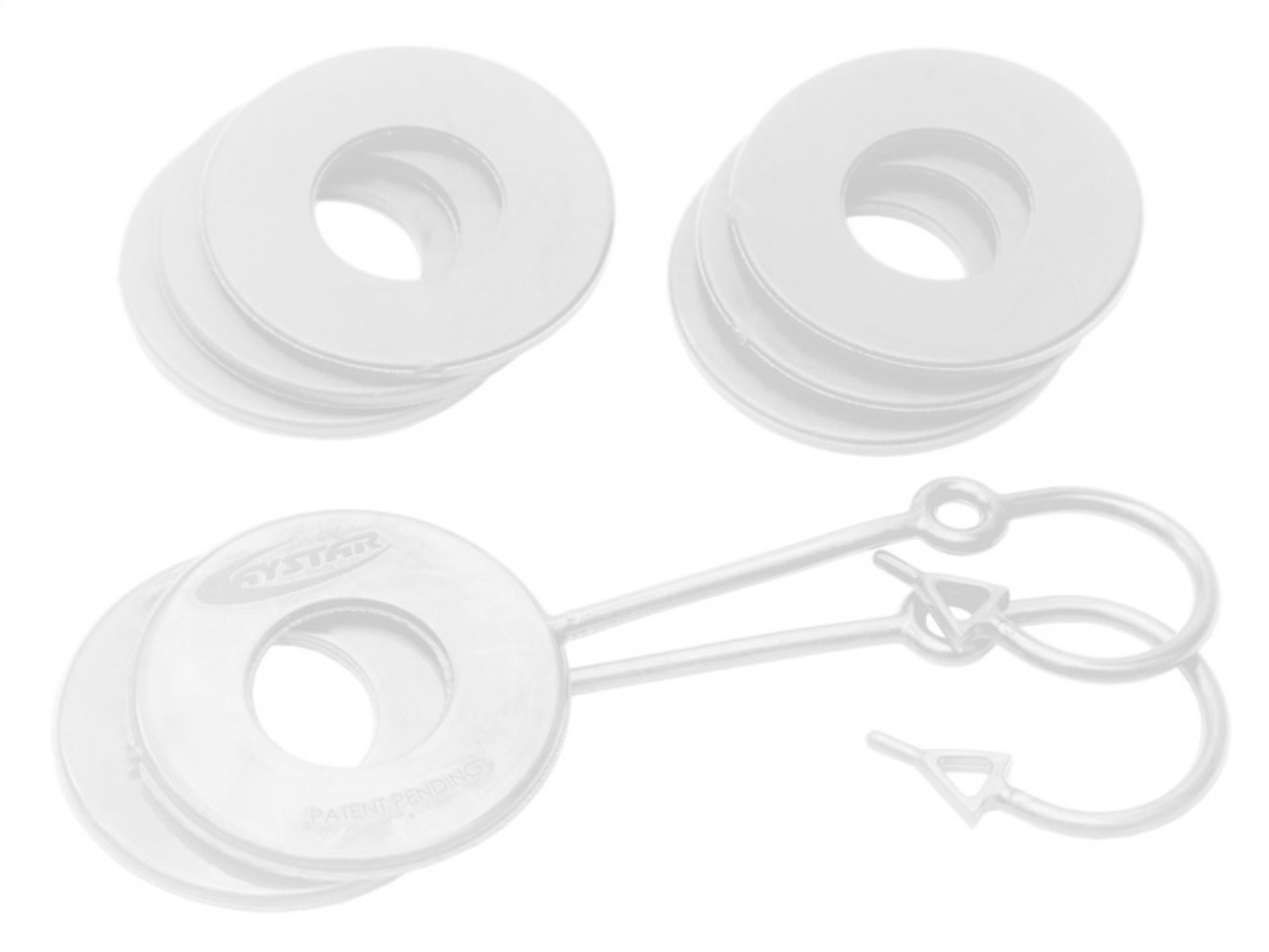 Picture of Daystar Fluorescent White D Ring Isolator w-Lock Washer Kit