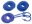 Picture of Daystar Blue D Ring Isolator w-Lock Washer Kit