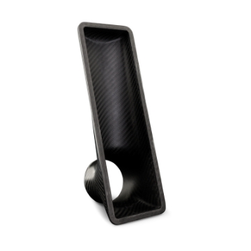 Picture of Mishimoto Universal Carbon Fiber Intercooler - Gloss Tanks - 450mm Black Core - C-Flow - BK V-Band