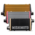 Picture of Mishimoto Universal Carbon Fiber Intercooler - Gloss Tanks - 600mm Gold Core - S-Flow - BL V-Band
