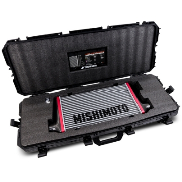 Picture of Mishimoto Universal Carbon Fiber Intercooler - Gloss Tanks - 600mm Silver Core - C-Flow - GR V-Band