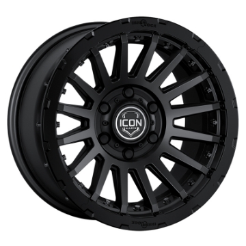 Picture of ICON Recon Pro 17x8-5 6 x 135 6mm Offset 5in BS 87-1mm Bore Satin Black Wheel
