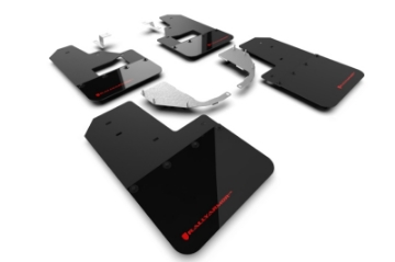 Picture of Rally Armor 21-25 Ford Bronco Steel Bmpr + RB - NO Rptr-Sprt Blk Mud Flap w-Red Logo