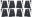 Picture of Kentrol 07-18 Jeep Wrangler JK Door Hinge Set 8 Pieces 4 Door - Textured Black