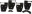 Picture of Kentrol 97-06 Jeep Wrangler TJ Door Hinge Set 4 Pieces - Powdercoat Black
