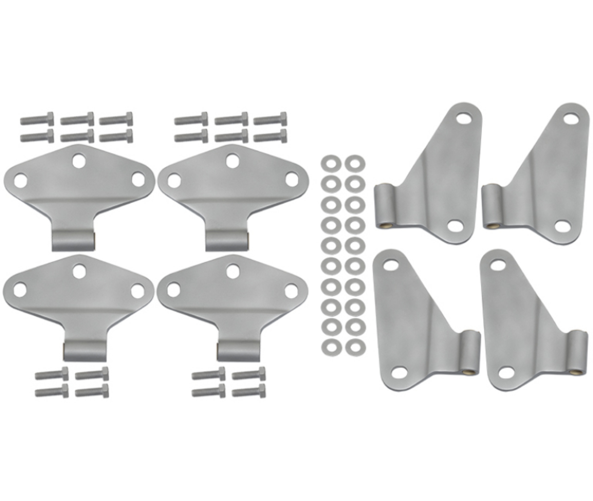 Picture of Kentrol 07-18 Jeep Wrangler JK Body Door Hinge Set 8 Pieces 4 Door Bare Grey