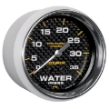 Picture of Autometer Marine Carbon Fiber Mechanical 2-5-8in 0-35PSI Water Pressure Gage