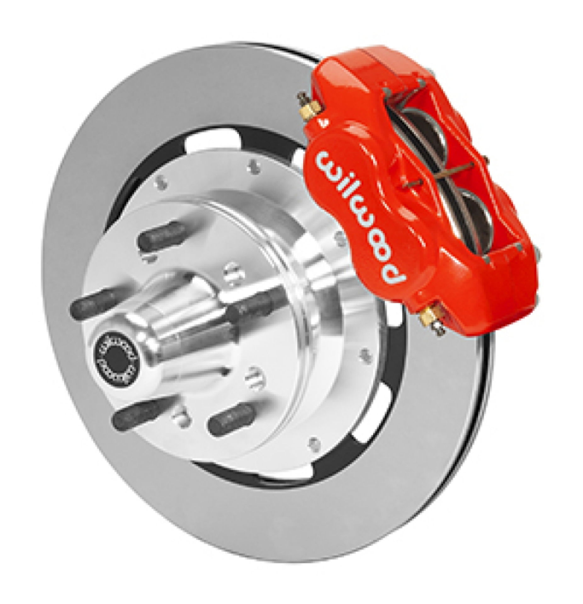 Picture of Wilwood Forged Dynalite Front Kit 12-19in Rotor 5x4-00in BC 65-72 Plymouth Dart - Duster - Red