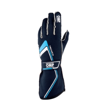 Picture of OMP Tecnica Gloves My2021 Navy-Cyan - Size S Fia 8856-2018