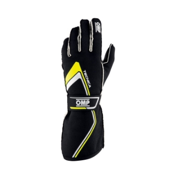 Picture of OMP Tecnica Gloves My2021 Black-Yellow - Size XL Fia 8856-2018