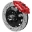 Picture of Wilwood Forged 6 Piston Red Superlite Caliper, SRP 72 Vane Vented Spec37 Drilled & Slotted Rotor - 1