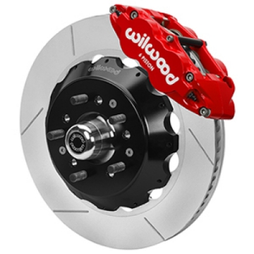 Picture of Wilwood Forged 6 Piston Red Superlite Caliper, SRP 72 Vane Vented Spec37 Slotted Rotor - 14-00x1-25