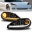 Picture of ANZO 05-13 Chevrolet Corvette Projector Headlights w-switchback & Sequential LED - Black Amber