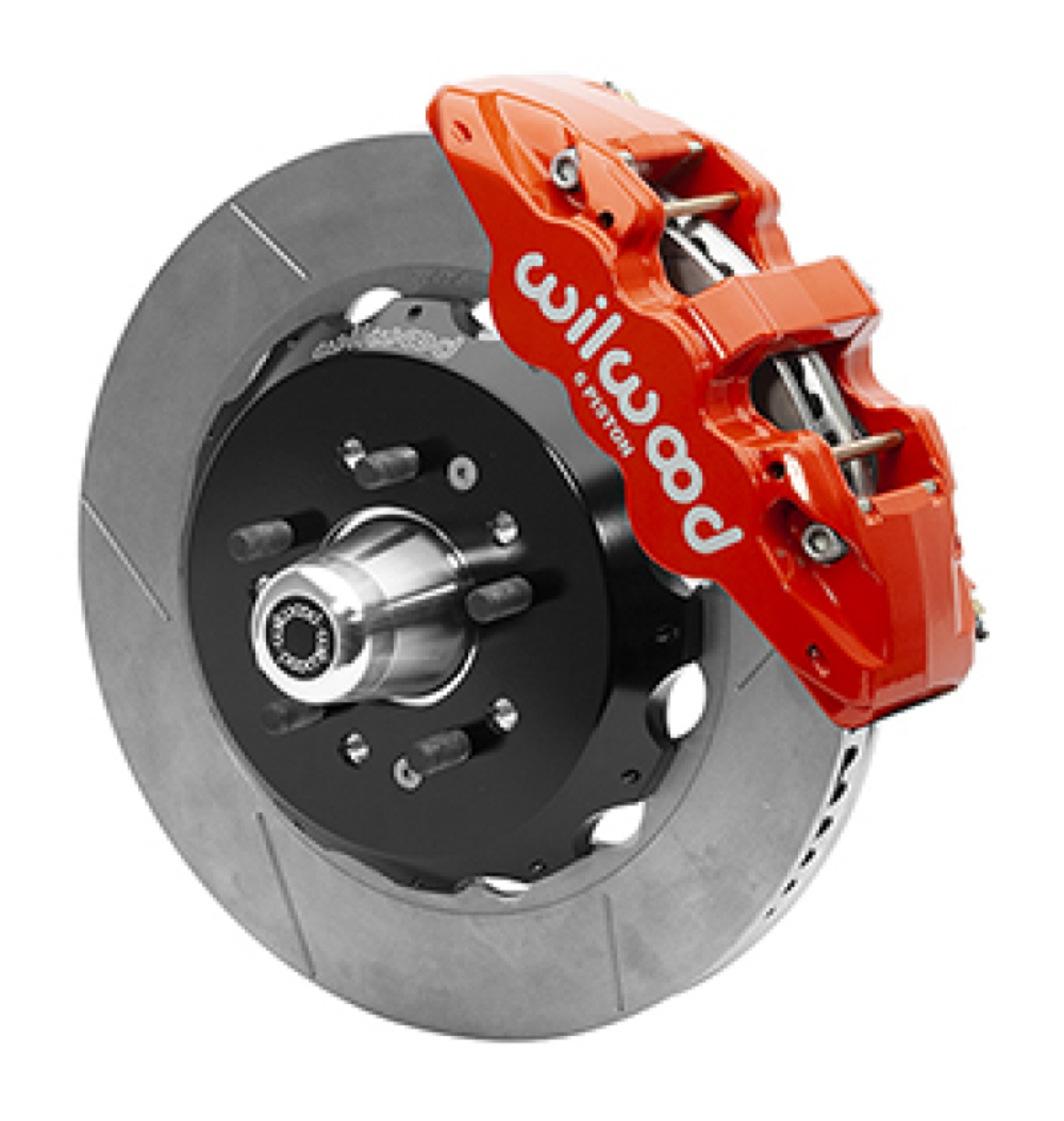Picture of Wilwood 55-57 Chevy Bel Air Aerolite 6R Kit, 5 x 4-50in-4-75in Hub - 14-00 Slotted Rotor - Red