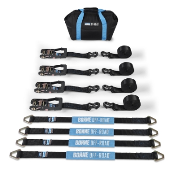 Picture of Borne Off-Road Vehicle Ratchet Tie-Down Kit 4 pack Black