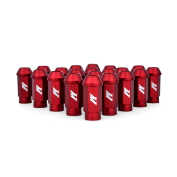 Picture of Mishimoto Aluminum Locking Lug Nuts M12x1-25 20pc Set Red