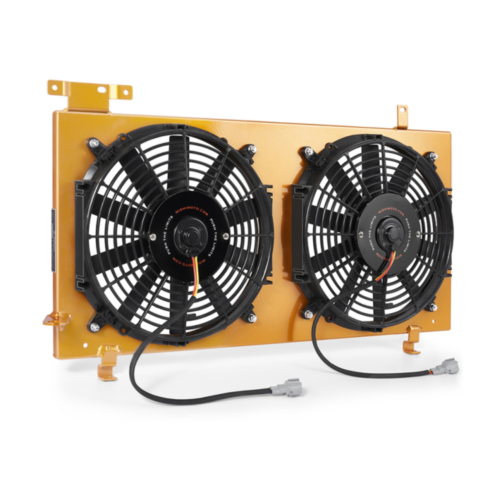 Picture of Mishimoto 08+ Subaru WRX-STI PNP Aluminum Fan Shroud Gold