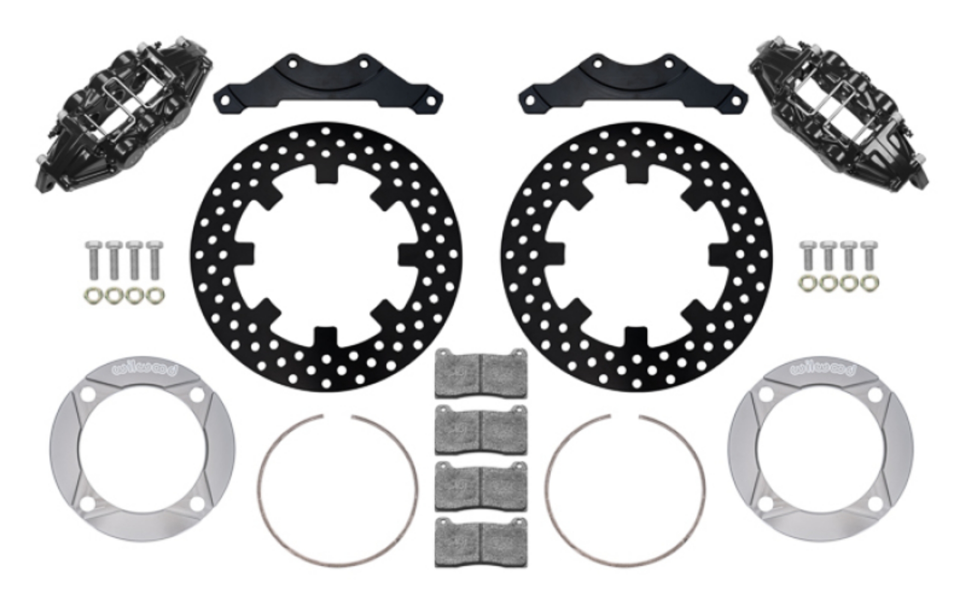Picture of Wilwood 2014+ Polaris RZR XP 1000 Rear Kit 11-25in Drilled - Black