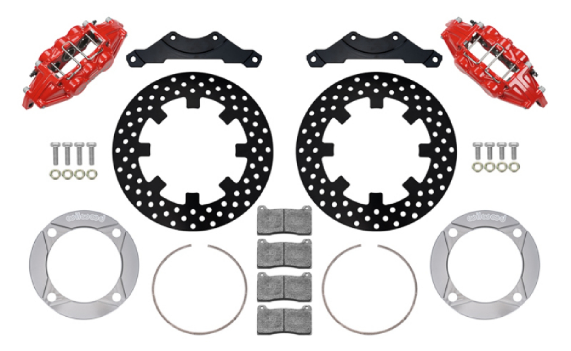 Picture of Wilwood 2014+ Polaris RZR XP 1000 Rear Kit 11-25in Drilled - Red