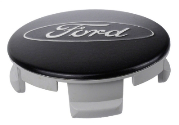 Picture of Ford Racing Ford Car Black & Chrome Wheel Center Cap Kit - Satin