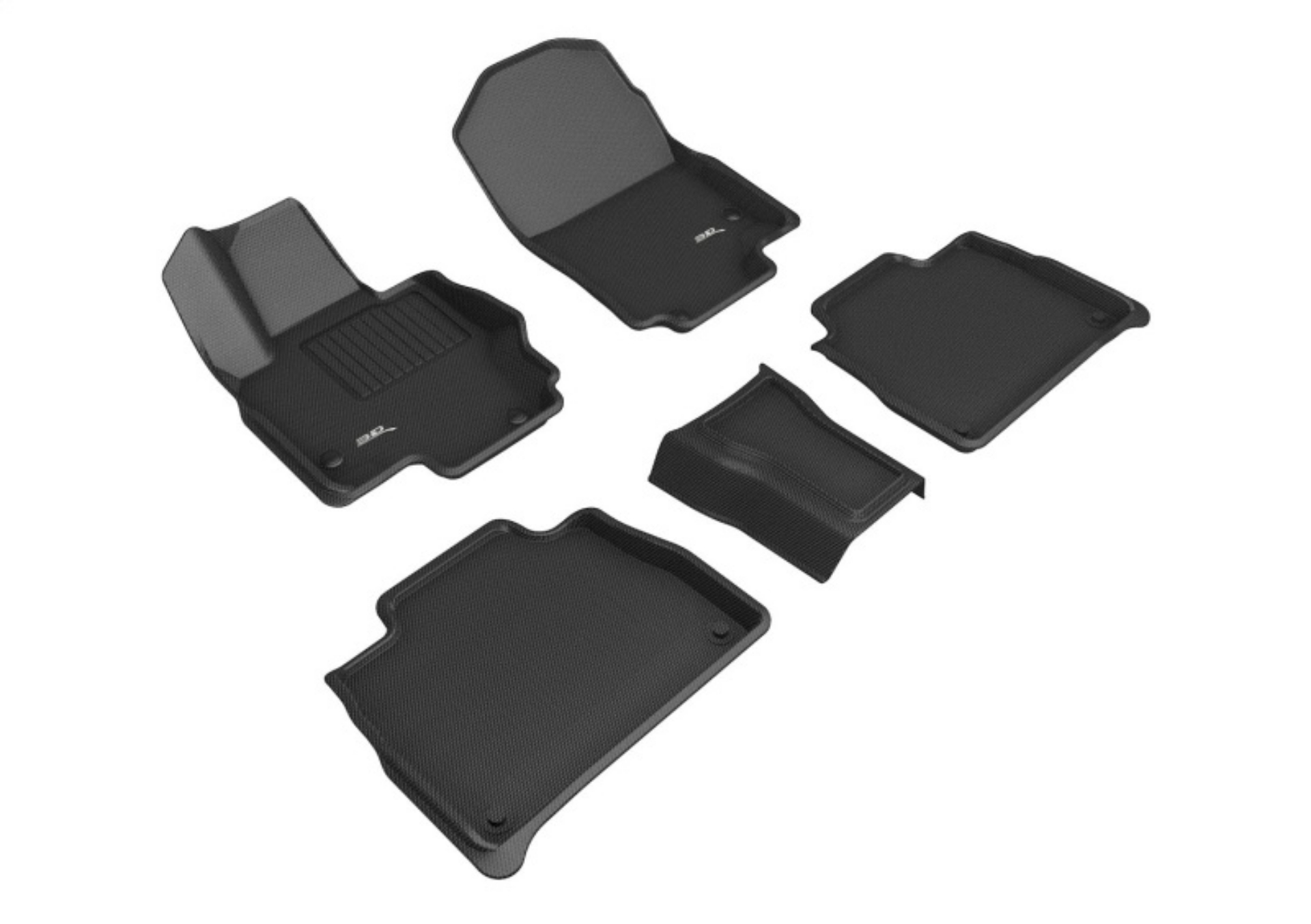 Picture of 3D MAXpider 20-22 Mercedes-Benz GLE-Class 5-Seat Kagu 1st & 2nd Row Floormat - Black