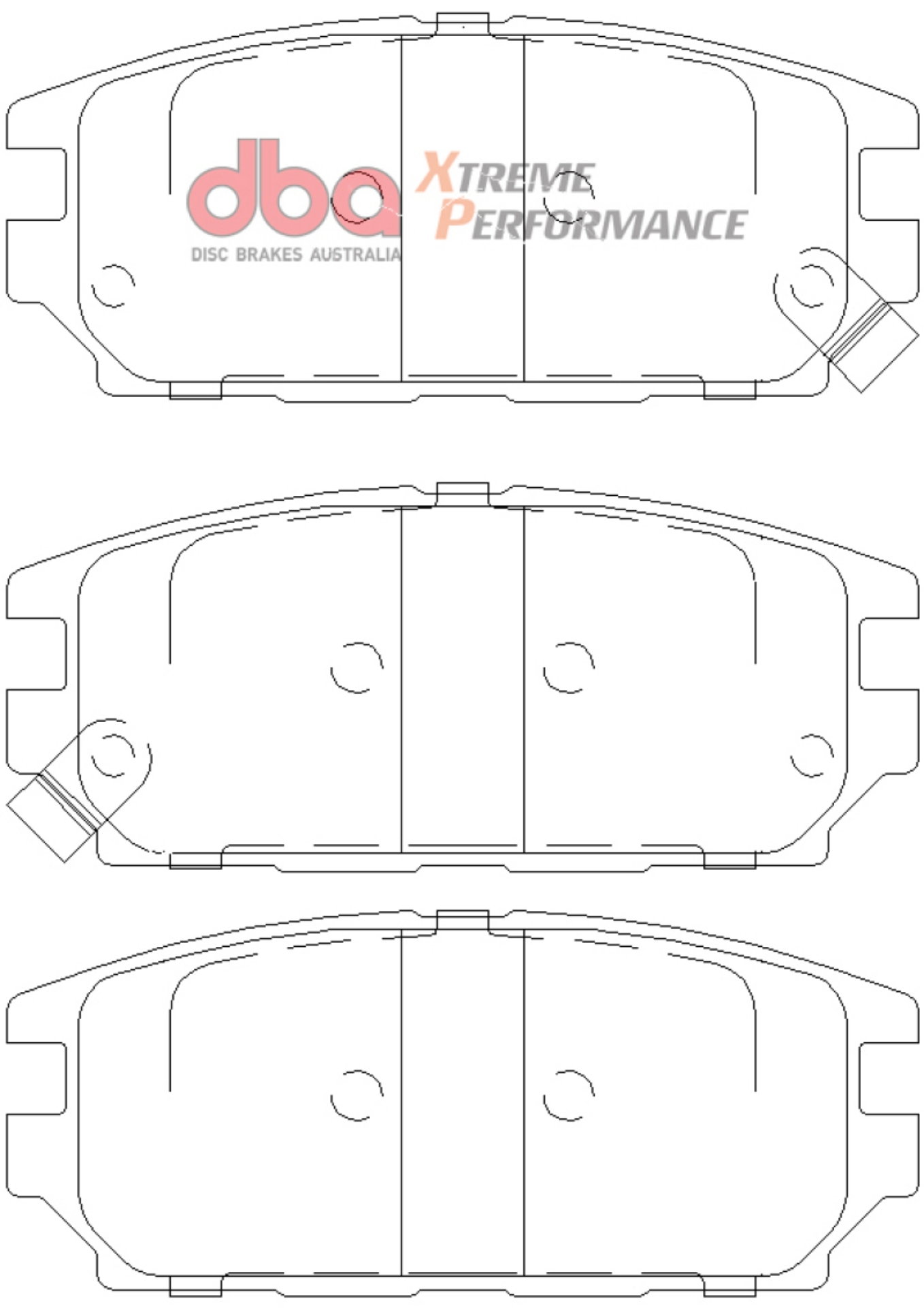 Picture of DBA 1994 Eagle Talon TSi 1st Gen AWD XP Performance Front Brake Pads
