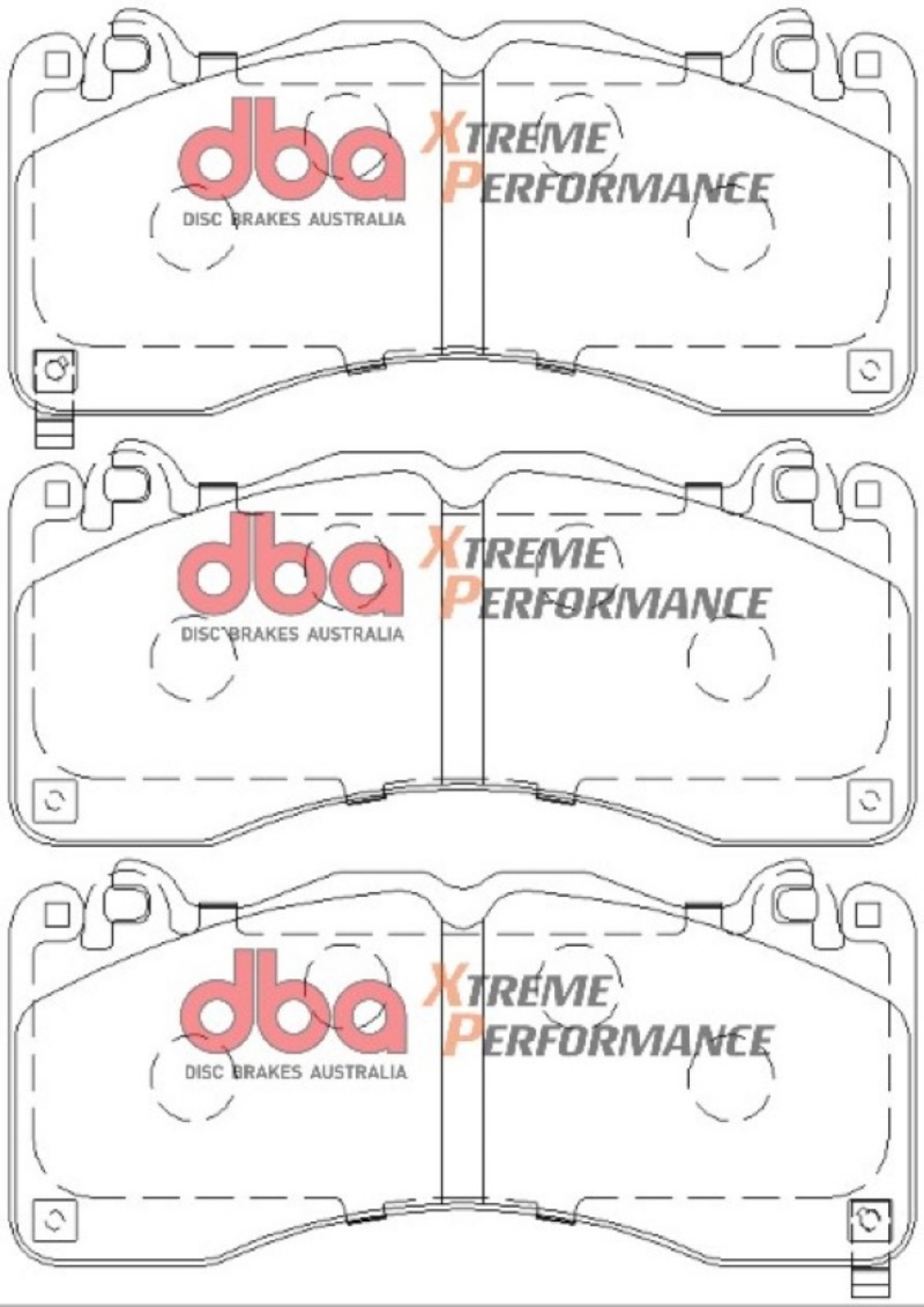 Picture of DBA 15-19 Ford Mustang GT w-Performance Pkg-380mm Front Rotor XP Performance Front Brake Pads
