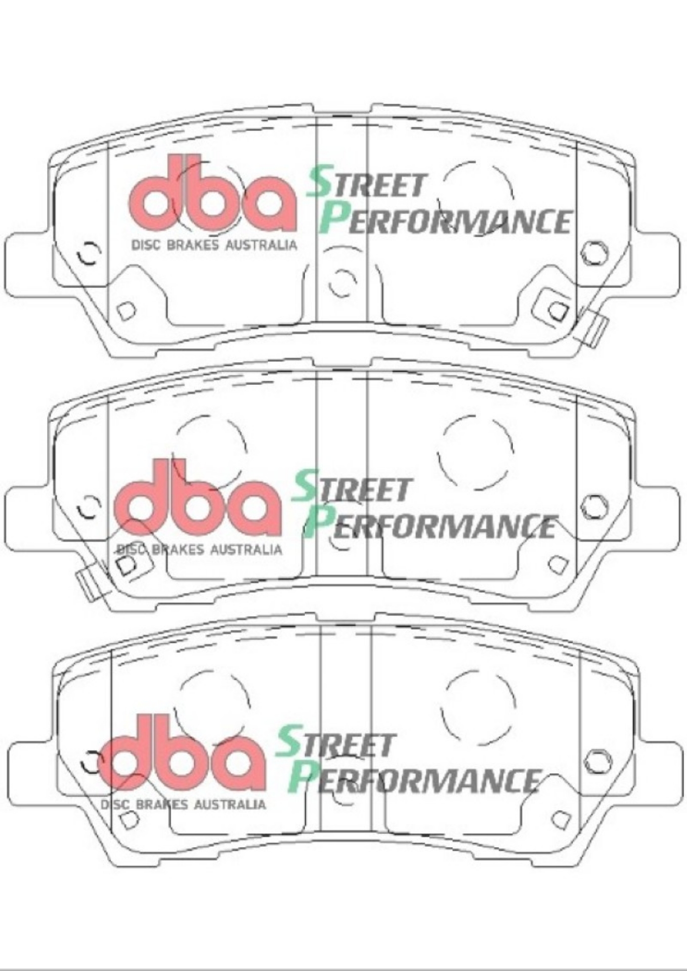 Picture of DBA 15-19 Ford Mustang GT w-Performance Package-380mm Front Rotor SP Performance Rear Brake Pads
