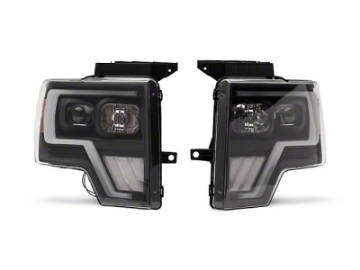 Picture of Raxiom 09-14 Ford F-150 G4 Projector Headlights- Black Housing Clear Lens