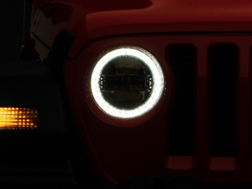 Picture of Raxiom 18-22 Jeep Wrangler JL-JT Axial Series LED Headlights- Black Housing Clear Lens