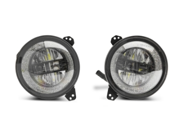 Picture of Raxiom 18-22 Jeep Wrangler JL-JT Axial Series LED Headlights- Black Housing Clear Lens