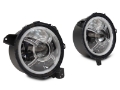 Picture of Raxiom 18-22 Jeep Wrangler JL- JT 9-Inch LED Headlights w- DRL and Halo- Black Housing Clear Lens