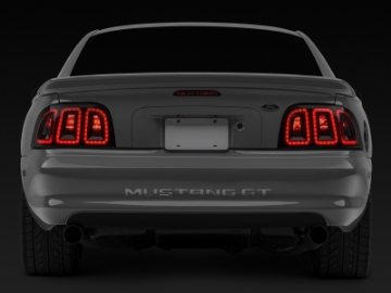 Picture of Raxiom 96-98 Ford Mustang Icon LED Tail Lights- Black Housing Smoked Lens