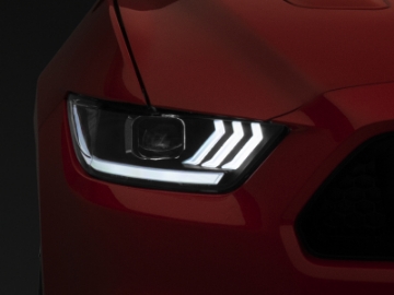 Picture of Raxiom 15-17 Ford Mustang GT350 GT500 LED Projector Headlights- Blk Housing Clear Lens