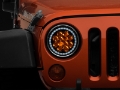 Picture of Raxiom 97-18 Jeep Wrangler TJ-JK Axial Spider LED Headlight w- Amber DRL- Chrome Hsng Clear Lens