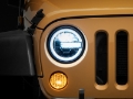 Picture of Raxiom 97-18 Jeep Wrangler TJ-JK 7-Inch LED Headlights w- Halos- Black Housing Clear Lens