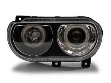 Picture of Raxiom 08-14 Dodge Challenger Dual LED Halo Projector Headlights- Black Housing Clear Lens