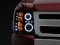 Picture of Raxiom 07-13 Silverado 1500 Super White LED Halo Projector Headlights- Black Housing Clear Lens