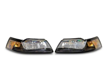 Picture of Raxiom 99-04 Mustang Axial Series OEM Style Replacement Headlights- Black Housing Clear Lens