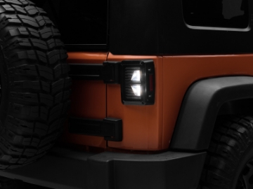 Picture of Raxiom 07-18 Jeep Wrangler JK Axial Series Vision LED Tail Lights- Black Housing Smoked Lens