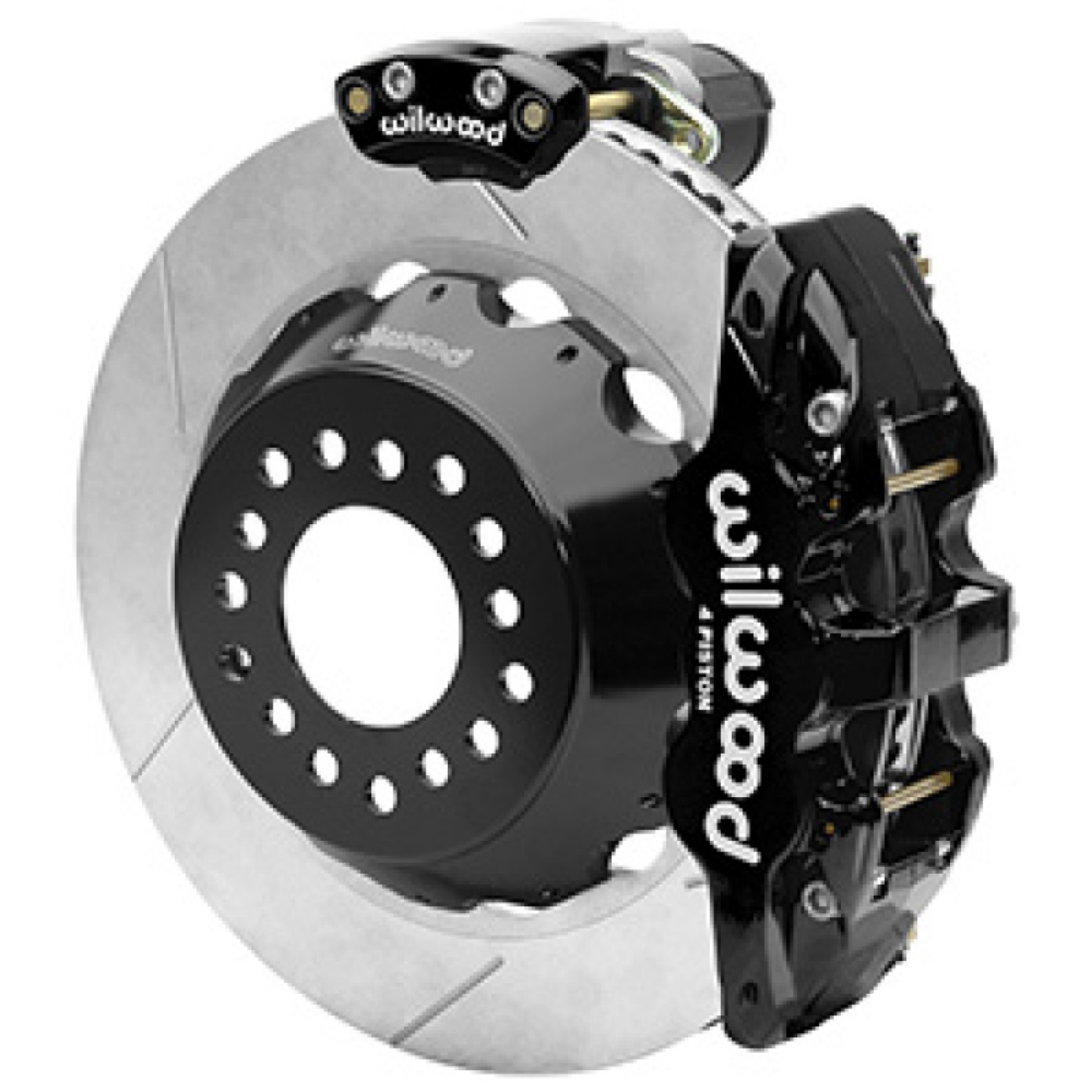 Picture of Wilwood AERO4 Big Brake Rear Electronic Parking Brake Kit - Black - Powder Coat Caliper - SLT Rotor