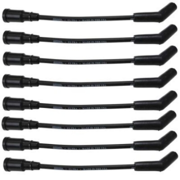 Picture of Moroso Ford 7-3L Godzilla 135 Deg Boots 8mm Unsleeved Ultra Ignition Wire Set - Black