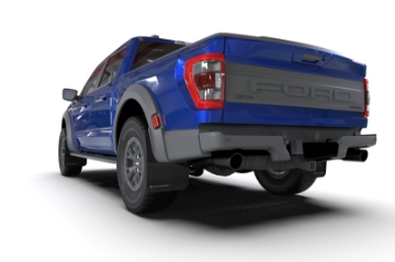 Picture of Rally Armor 21-25 Ford F-150 Raptor Gen 3 Black UR Mud Flap w-Red Logo