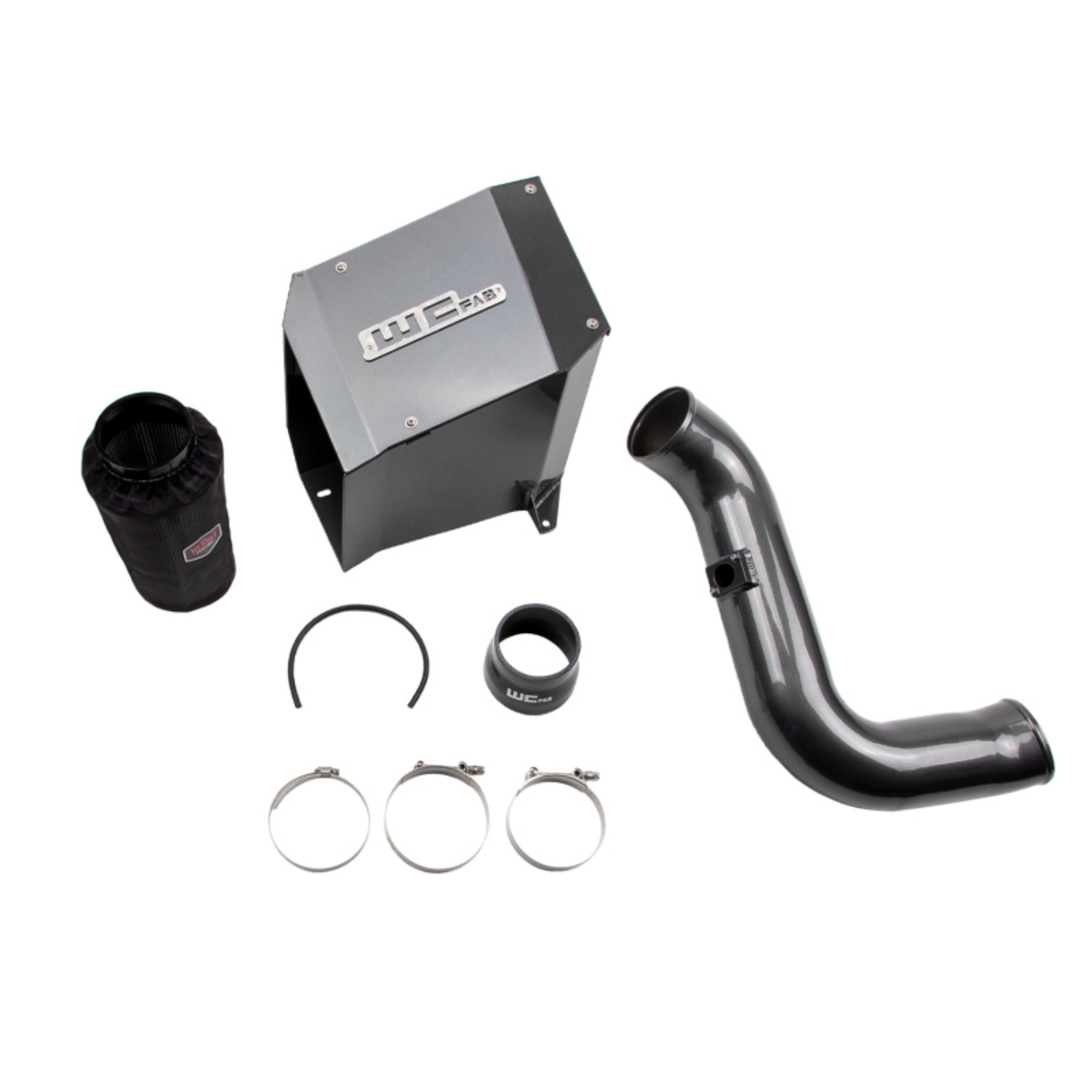 Picture of Wehrli 01-04 Chevrolet Duramax LB7 4in Intake Kit - Fine Texture Black