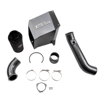 Picture of Wehrli 01-04 Duramax LB7 4in Intake Kit with Air Box Stage 2 - WCFab Grey